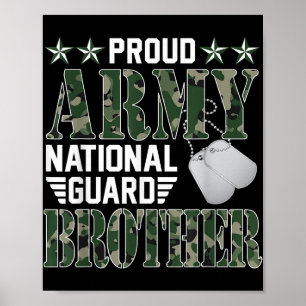 Proud Army National Guard Brother Military Family Poster