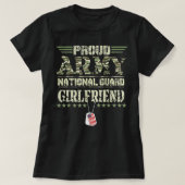 Proud Army National Guard Girlfriend USA Militär T-Shirt (Design vorne)
