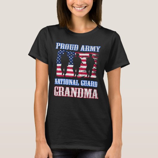 Proud Army National Guard Oma USA Veteran T-Shirt (Vorderseite)