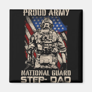 Proud Army National Guard Step-dad Shirt Veteranen Magnet