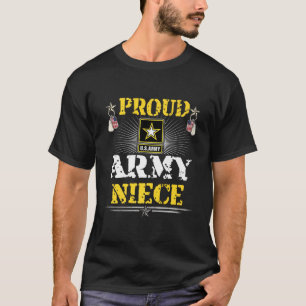 Proud Army Niece Shirt Militär Familienveteran Pri