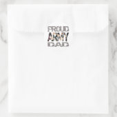 Proud Army Papa Runder Aufkleber (Tasche)