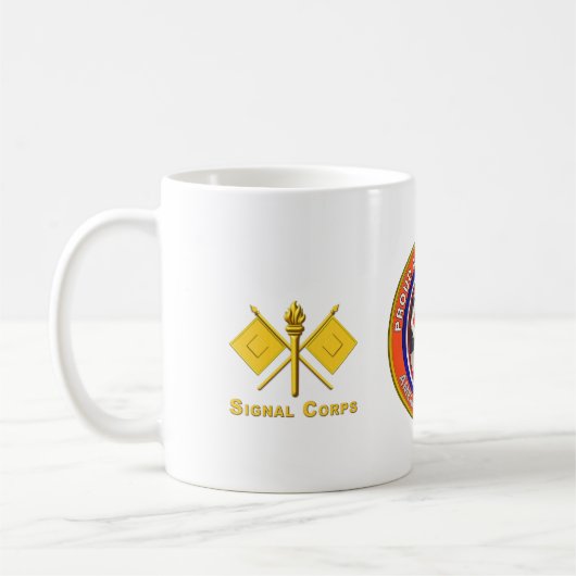 Proud Army Signal Corps Veteran Kaffeetasse (Links)