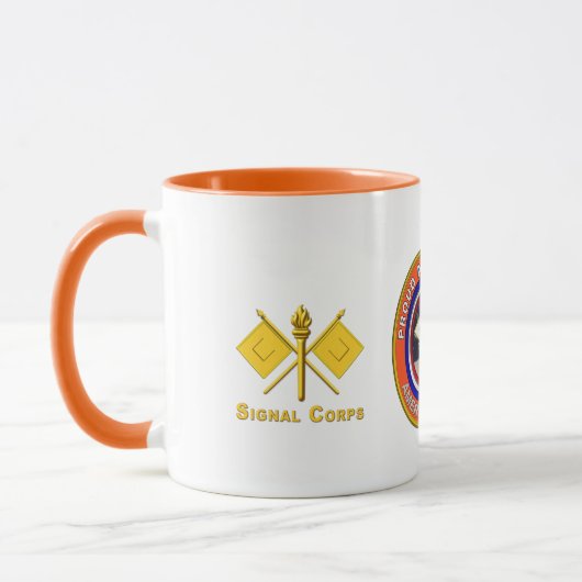 Proud Army Signal Corps Veteran Tasse (Links)