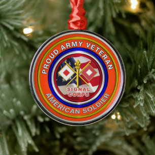 Proud Army Signal Corps Weihnachten Ornament Aus Metall