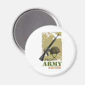 Proud Army Sister Magnet (Vorderseite/Rückseite)