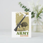 Proud Army Sister Postkarte (Stehend Vorderseite)