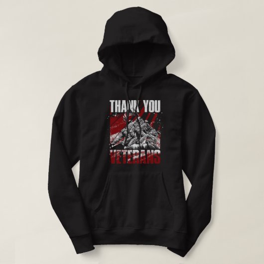 Proud Army Soldier Freedom Patriotic Danke Vet Hoodie (Design vorne)