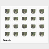 Proud Army Vater Camouflage Design Quadratischer Aufkleber (Blatt)