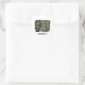 Proud Army Vater Camouflage Design Quadratischer Aufkleber (Tasche)