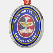 Proud Army Veteran Aviation Christmas Ornament Aus Metall (Links)