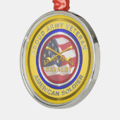 Proud Army Veteran Cavalle Weihnachten Ornament Aus Metall (Links)