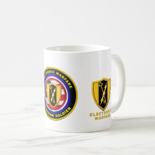 Proud Army Veteran Elektronischer Krieg Kaffeetasse (VorderseiteRechts)