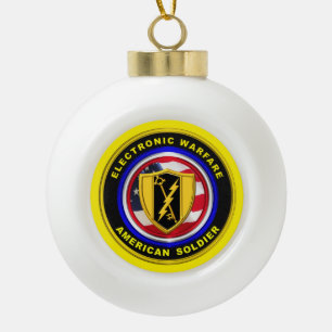Proud Army Veteran Elektronischer Krieg Keramik Kugel-Ornament