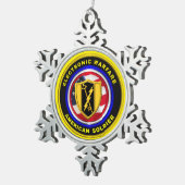 Proud Army Veteran Elektronischer Krieg Schneeflocken Zinn-Ornament (Rechts)