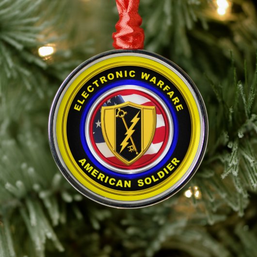 Proud Army Veteran Elektronischer Krieg Weihnachte Ornament Aus Metall (Baum)