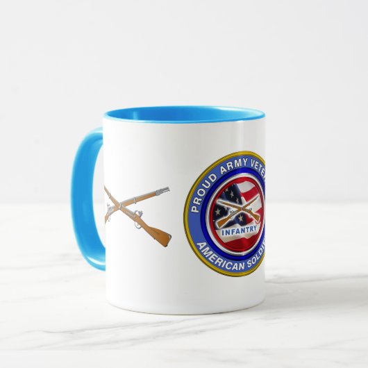 Proud Army Veteran Infanterie Soldier Tasse (Vorderseite Links)