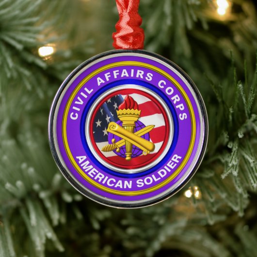 Proud Army Zivil Affairs Veteran Weihnachten Ornament Aus Metall (Baum)
