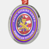 Proud Army Zivil Affairs Veteran Weihnachten Ornament Aus Metall (Links)