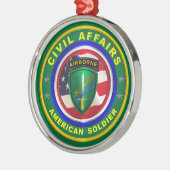 Proud Army Zivil Affairs Veteran Weihnachten Ornament Aus Metall (Links)