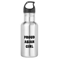 Proud Asian Girl, Stainless Steel Water Flasche