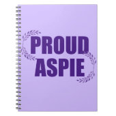 Proud Aspie Hübsch Lila Notizblock (Vorderseite)