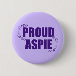 Proud Aspie Hübsches Lila Asperger-Syndrom Button