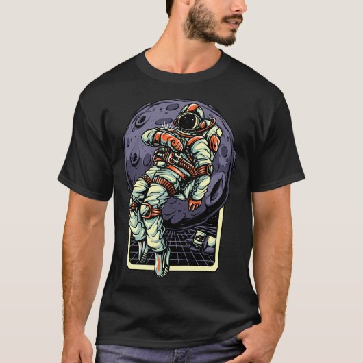 Proud Astronaut Graphic T - Shirt (Vorderseite)