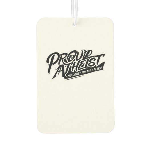 Proud Atheist Autolufterfrischer (Rückseite)