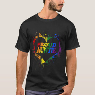 Proud Auntie LGBT Stolz Regenbogen Herd Flag - Mot T-Shirt