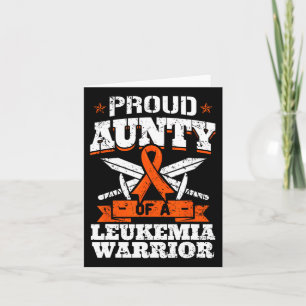Proud Aunty of a Leukemia Warrior Tia Awareness Bl Karte