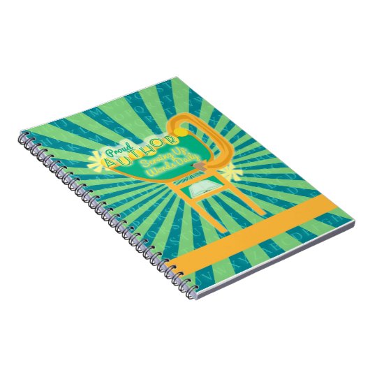 Proud Author Retro Style Diner Sign Design Notizblock (Rechte Seite)