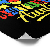 Proud Autism Auntie Awareness Aunt Autistic Niece Poster (Ecke)