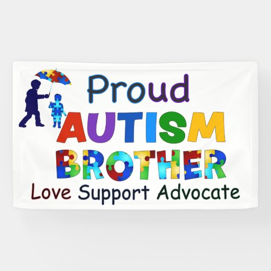 Proud Autism Brother Banner (Horizontal)