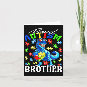 Proud Autism Brother Dinosaur Autismus Bewusstsein Karte