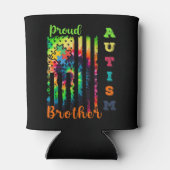 " Proud Autism Brother Krawatte-Dye Flag Autismus  Dosenkühler (Rückseite)