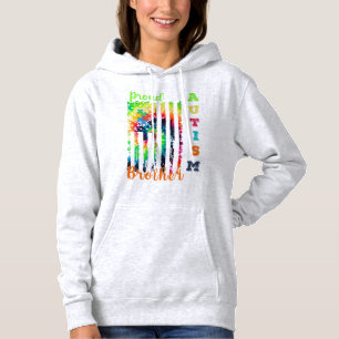 " Proud Autism Brother Krawatte-Dye Flag Autismus  Hoodie