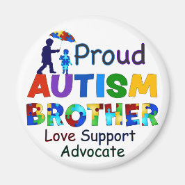 Proud Autism Brother Magnet