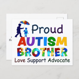 Proud Autism Brother Postkarte