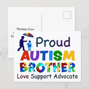 Proud Autism Brother Postkarte