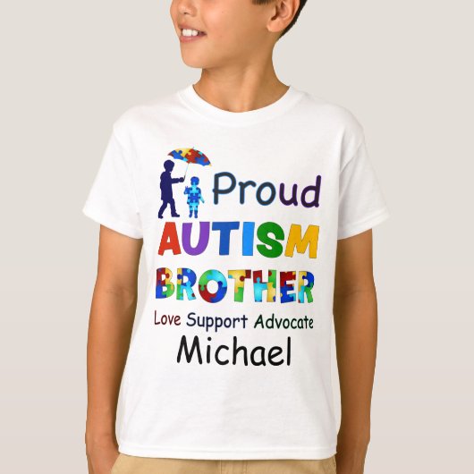 Proud Autism Brother T-Shirt (Vorderseite)