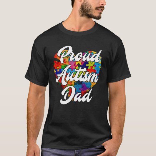Proud autism dad of autistic child Autist T-Shirt (Vorderseite)