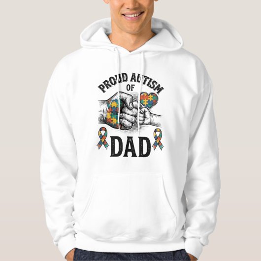 Proud Autism Dad Vintage Engraving Awareness Shirt (Vorderseite)