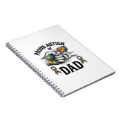 Proud Autism Dad Vintage Engraving Awareness Shirt Notizblock (Rechte Seite)