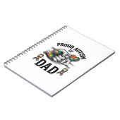 Proud Autism Dad Vintage Engraving Awareness Shirt Notizblock (Linke Seite)