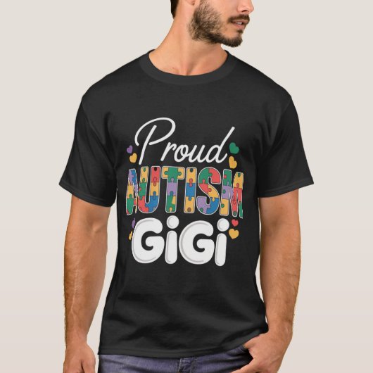 Proud Autism Gigi Grandma Matching Family Autism T-Shirt (Vorderseite)