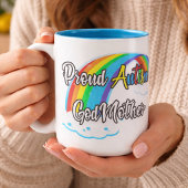Proud Autism Godmutter Zweifarbige Tasse