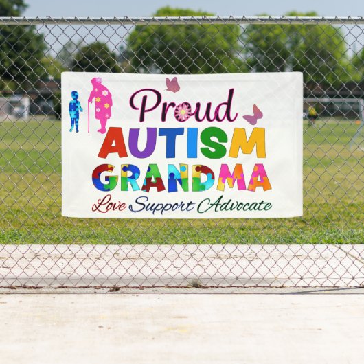 Proud Autism Grandma Banner (Insitu)