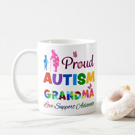Proud Autism Grandma Kaffeetasse (Mit Donut)