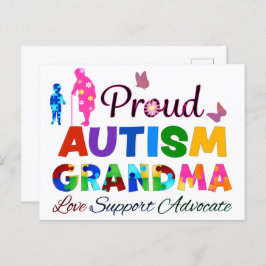 Proud Autism Grandma Postkarte